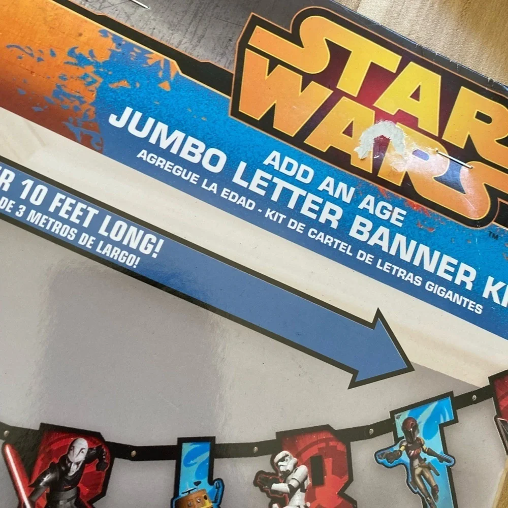 New vintage Nip Star Wars Rebels Boys Happy Birthday Add Age Banner Jumbo Party